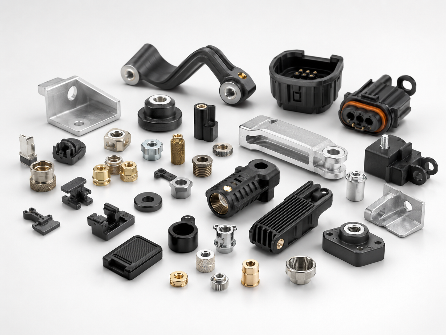 Precision insert molded electronic components